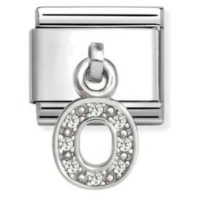 331818/15 Classic CHARMS LETTERS CZ steel and 925 sterling silver (15_O)