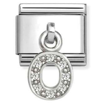331818/15 Classic CHARMS LETTERS CZ steel and 925 sterling silver (15_O)