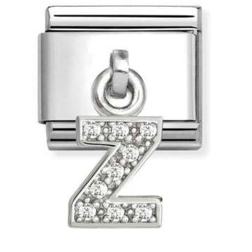 331818/26 Classic CHARMS LETTERS CZ steel and 925 sterling silver (26_Z)