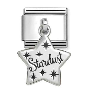 331811/15 Classic ENGRAVED CHARMS (IC) in steel and 925 sterling silver Stardust star