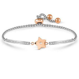 MILLELUCI ed. REFINED bracelet in steel and cubic zirconia (ROSE) (023_Star)