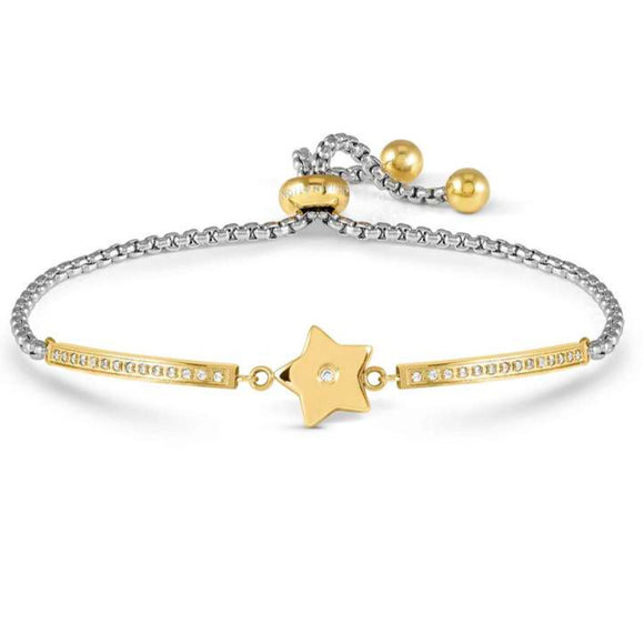 MILLELUCI ed. REFINED bracelet in steel and cubic zirconia ( RICCO) (023_Star)