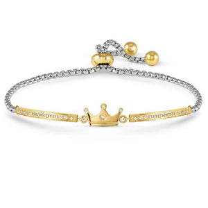 MILLELUCI ed. REFINED bracelet in steel and cubic zirconia ( RICCO) (039_Crown)