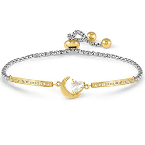 MILLELUCI ed. REFINED bracelet in steel and cubic zirconia ( RICCO) (038_Moon)