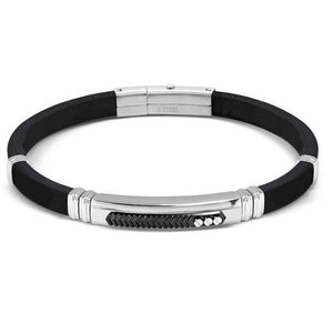 CITY ??ed. ENERGY bracelet in steel and rubber with PVD finish Stainless steel and Black