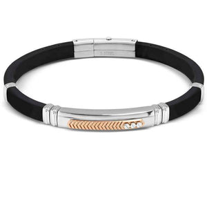 CITY ??ed. ENERGY bracelet in steel and rubber with PVD finish Steel and Rose Gold