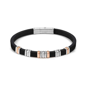 CITY ed. ENERGY in steel, rubber with 3 cz WHITE fin. Steel and Pink