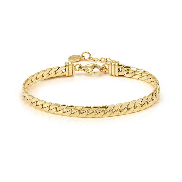 ECCLETTICA bracelet in steel (SNAKE CHAIN) Yellow Gold