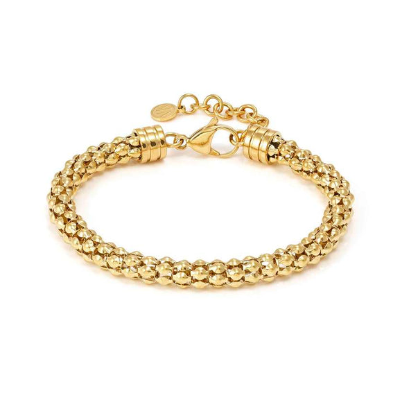 ECCLETTICA bracelet in steel (POPCORN CHAIN) Yellow Gold