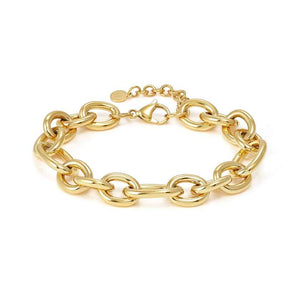 ECCLETTICA bracelet in steel (LARGE CHAIN) Yellow Gold
