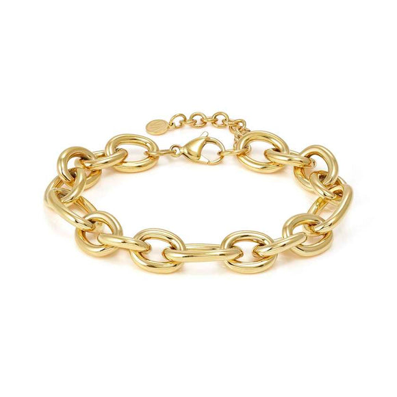 ECCLETTICA bracelet in steel (LARGE CHAIN) Yellow Gold