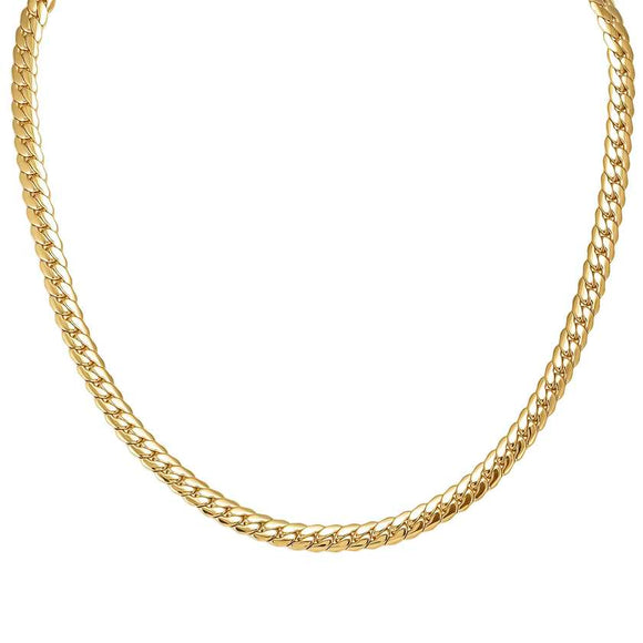 ECCLETTICA necklace in steel (SNAKE CHAIN) Yellow Gold
