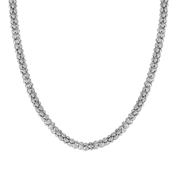 ECCLETTICA necklace in steel (POPCORN CHAIN) Steel