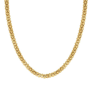 ECCLETTICA necklace in steel (POPCORN CHAIN) Yellow Gold