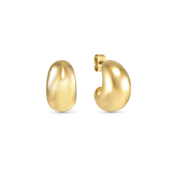ECCLETTICA earrings in steel (SMALL MOON) Yellow Gold