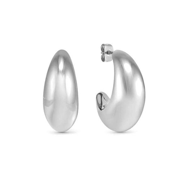 ECCLETTICA earrings in steel (MEDIUM MOON) Steel