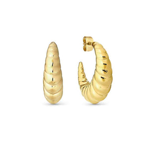 ECCLETTICA earrings in steel (CROISSANT) Yellow Gold