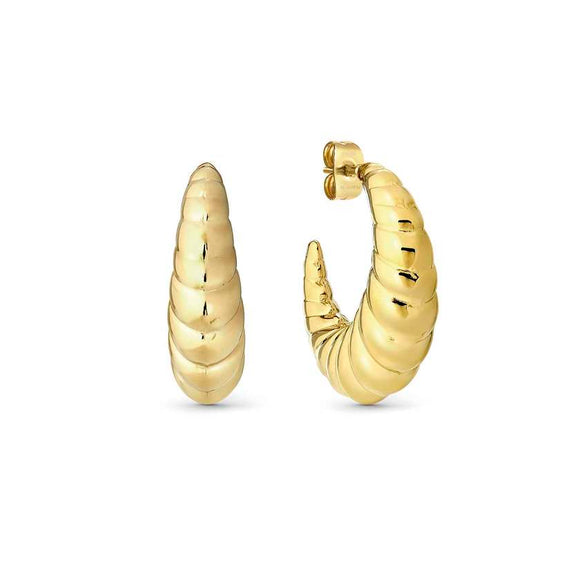 ECCLETTICA earrings in steel (CROISSANT) Yellow Gold