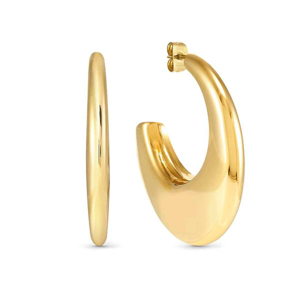 ECCLETTICA earrings in steel (MEDIUM DROP) Yellow Gold