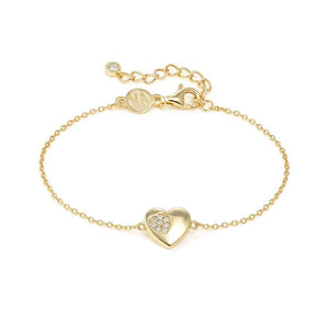 PETIT SPARKLE bracelet in 925 sterling silver and cubic zirconia Gold Heart