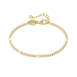 PETIT SPARKLE bracelet in 925 sterling silver TENNIS and cubic zirconia Yellow Gold