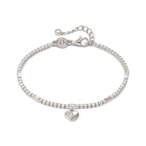 PETIT SPARKLE bracelet in 925 sterling silver TENNIS (RICH) and cubic zirconia Heart
