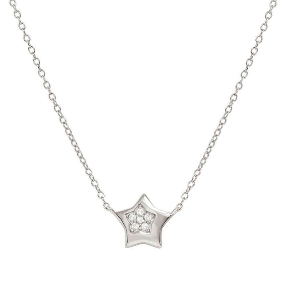 PETIT SPARKLE necklace in 925 sterling silver and cubic zirconia Star