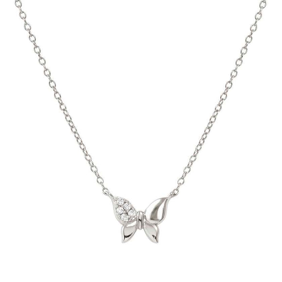 PETIT SPARKLE necklace in 925 sterling silver and cubic zirconia Butterfly