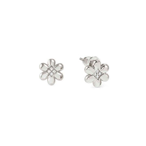PETIT SPARKLE earrings in 925 sterling silver and cubic zirconia Flower
