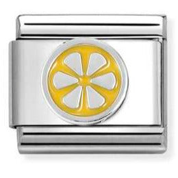 330202/50 Classic,S/steel,enamel,silver Lemon Slice
