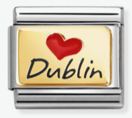 030231/64 Classic 18ct Gold & Steel  I Love Dublin