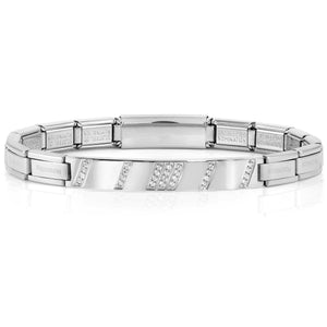 TRENDSETTER, NEW YORK smarty bracelets,steel, cz (DIAGONAL) Steel 021149/001