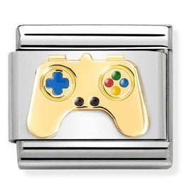 030210/24 Classic S. Steel, Enamel. 18Ct Gold Controller