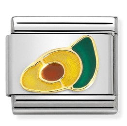 030215/20 Classic S. Steel, Enamel. 18Ct  Avocado