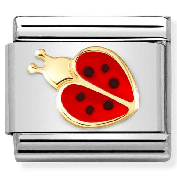 030272/69 Classic  steel, enamel,18k gold Ladybird