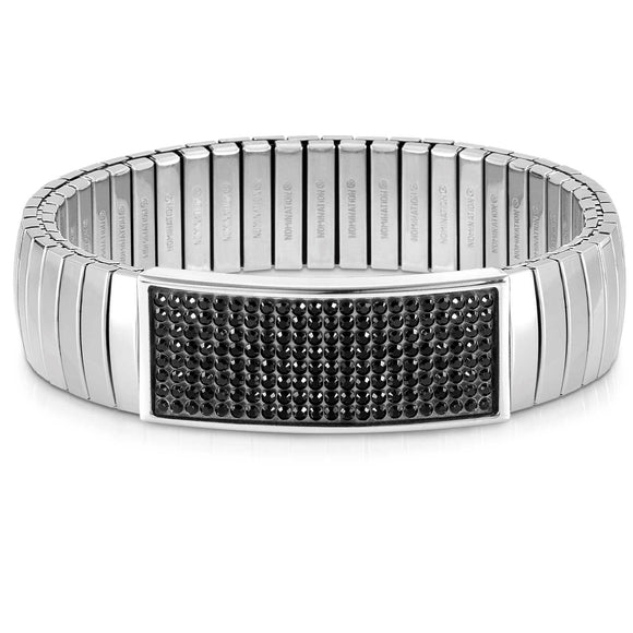 XTE LARGE bracelets,steel & Crystal Black 043219/011