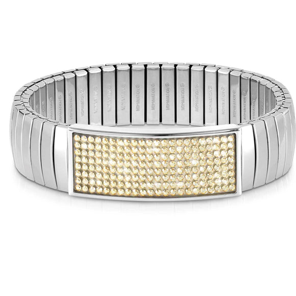 XTE LARGE bracelets steel & Crystal CHAMPAGNE 043219/024