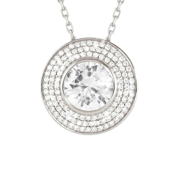 AUREA necklace 925 silver, CZ, (LARGE) White 145704/010