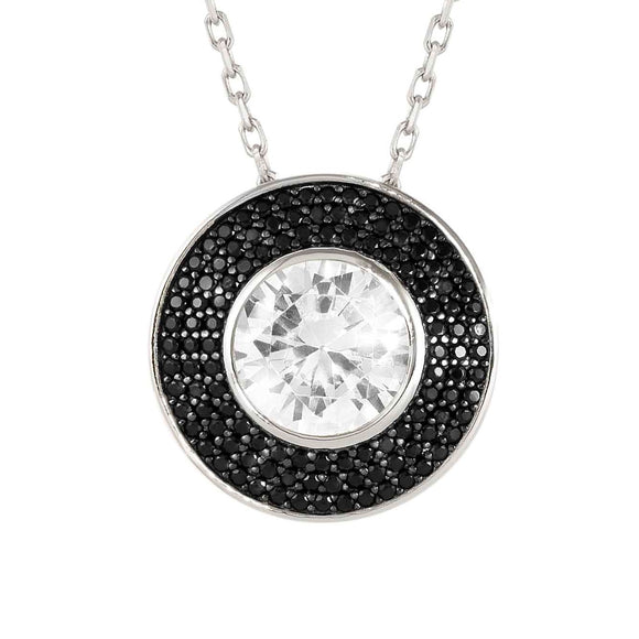 AUREA necklace 925 silver, CZ (LARGE) Black 145704/011