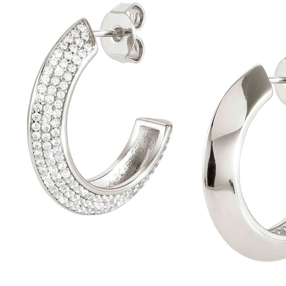 AUREA earrings 925 silver CZ. CIRCLE White 145706/010