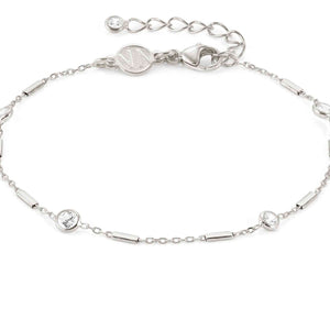 BELLA bracelet ed,DETAILS,925 silver,CZ,Fantasy chain 146684/035