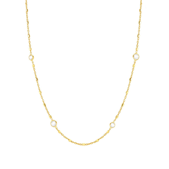 BELLA series ed,DETAILS,925 silver,CZ,GOLD ,Mixed Chain 146687/034