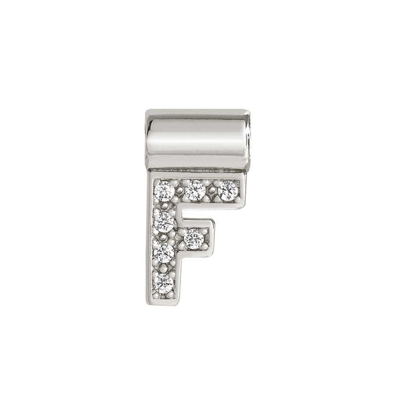 147115/006 SeiMia Letter F 925 Silver + CZ