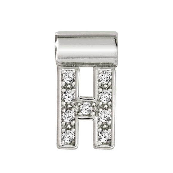 147115/008 SeiMia Letter H 925 Silver + CZ