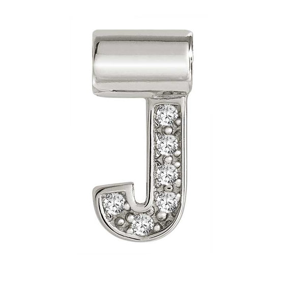 147115/010 SeiMia Letter J 925 Silver + CZ