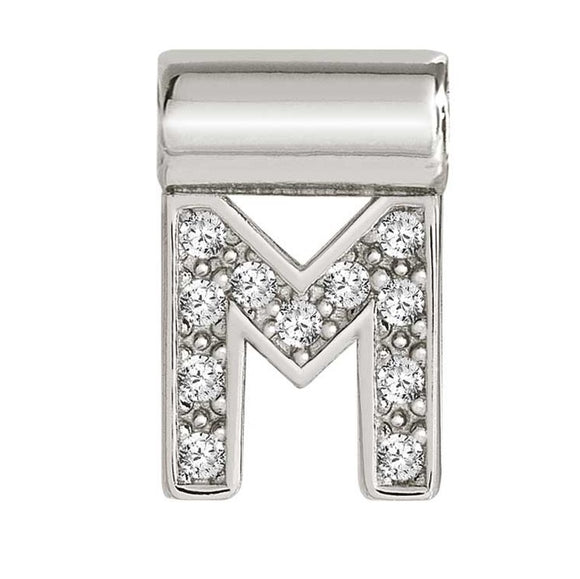 147115/013 SeiMia Letter M 925 Silver + CZ