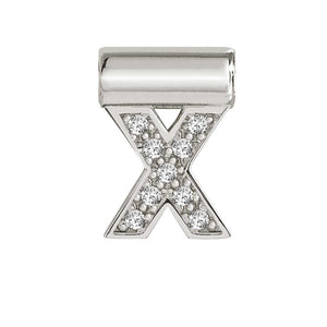 147115/024SeiMia Letter X 925 Silver + CZ