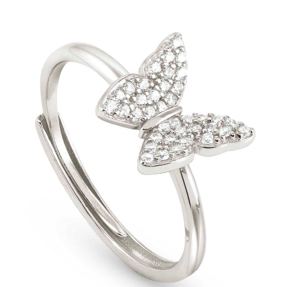 SWEETROCK ring ed. NATURE 925 silver,CZ, Silver Butterfly 148036/040