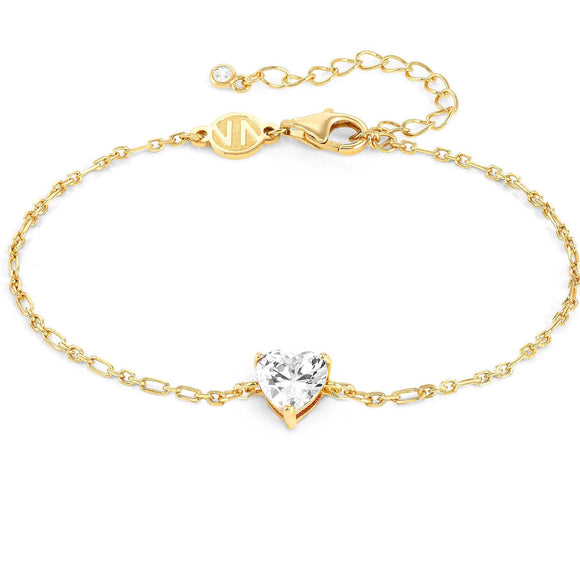 SWEETROCK bracelet ed. SPARKLING LOVE in 925 silver CZ  Yellow Gold