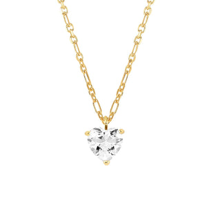 SWEETROCK necklace ed. SPARKLING LOVE in 925 silver CZ Yellow Gold